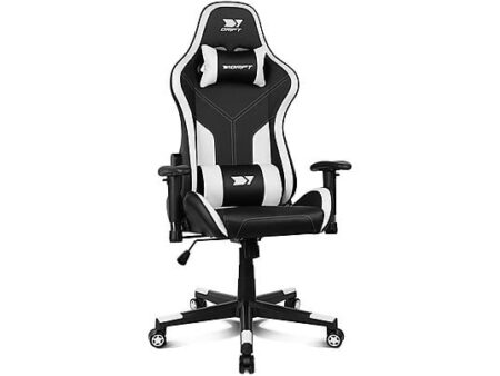 Silla Gaming Drift DR90 Pro V8 | Blanca, Reposabrazos 2D Ajustables, Reclinable 90-135°, Cojín Lumbar y Cervical, Hasta 150 kg