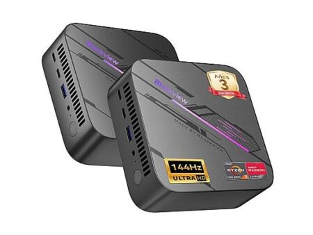 Mini PC Blackview MP100 – AMD Ryzen 5 7430U 6C/12H hasta 4.3GHz, 16GB RAM DDR4, 512GB SSD M.2, Radeon RX Vega 7, Triple 4K, WiFi 6, USB 3.2, Type-C, Bluetooth 5.2, Windows 11 Pro, Negro