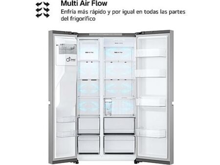 Frigorífico Americano LG GSLC41PYPE, 638L, No Frost, LinearCooling™, SpacePlus™, Inox Antihuellas, 179 cm