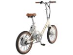 Bicicleta Eléctrica Plegable FABRICBIKE Volt 20” Aluminio, 250W, 5 Niveles Asistencia, Freno de Disco, Crema