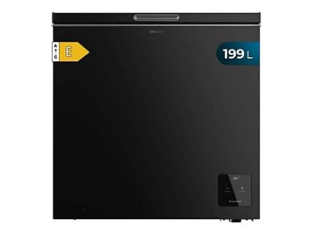 Congelador horizontal Cecotec Bolero CoolMarket Chest 199 Black 199L, Dual Function, Inverter Plus, Fast Freezing, Clase A, 83.5 cm