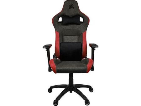 Silla Gaming Corsair T3 Rush | Roja, Reposabrazos 4D, Reclinable 170°, Almohadilla Lumbar y Cervical, Soporta 120 kg