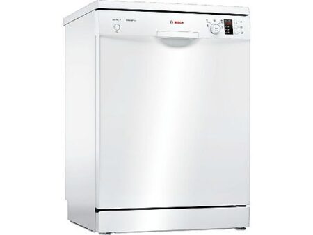 Lavavajillas Bosch Serie 2 SMS25AW05E, Independiente, 12 Cubiertos, 5 Programas, 60 cm, Blanco, Motor EcoSilence, AquaStop