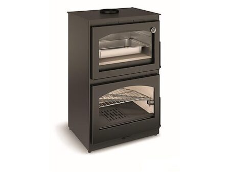 Estufa de leña TJ Gor con horno, 7,2 kW, acero al carbono, vermiculita, ecodesign 2022, gris