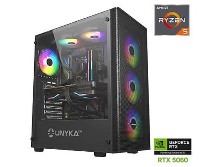 PC Gaming JoyBe AX-Elite - AMD Ryzen 5 5500, 16GB RAM, 512GB SSD, GeForce RTX 5060, Wi-Fi, Windows 11 Pro, Negro