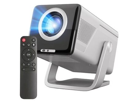 Proyector REAGLE R-MOVIELUM-P50 Full HD, 1920x1080p, HDMI, USB, Plata, Compacto para Home Cinema y Gaming