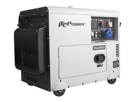 Generador Eléctrico ITC POWER DG6000SE, Diésel, 5kW, Insonorizado, 230V, 50Hz, Panel Digital LED5, 12L, 72 dBA