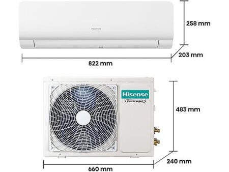 Aire Acondicionado Split Hisense KC35YR03G 1x1 Inverter 3000 fg/h, Frío/Calor, Wi-Fi, Blanco, A++