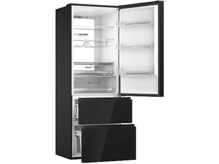 Frigorífico combi Haier HTW7720DNGB, 483L, No Frost, Motor Inverter, Cajones Direct Access, Wi-Fi, 200.6 cm, Negro