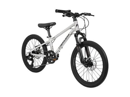 Bicicleta de Montaña Infantil FABRICBIKE Terra 20” Aluminio, 7 Velocidades, Suspensión Delantera, Freno de Disco, Niños 6-8 Años, Polished