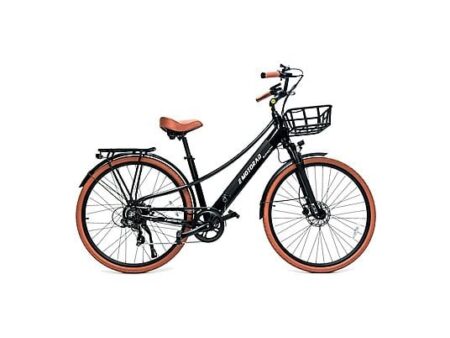 Bicicleta eléctrica de ciudad EMOTORAD Plymouth 27.5" Negra – Motor 250W, Batería 36V, 7 Velocidades Shimano, Frenos Hidráulicos, Autonomía 70-80 km