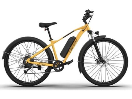 Bicicleta eléctrica de montaña EMOTORAD T-REX AIR 29" Amarilla – Motor 250W, Batería 36V 470WH, 7 Velocidades, Suspensión Delantera 100mm