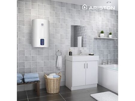 Termo Eléctrico Ariston Lydos R 80L + Soporte Instafix, Blanco, Mayor Durabilidad y Ahorro Energético
