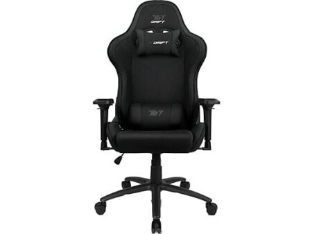 Silla Gaming Drift DR110 | Tela Negra, Reposabrazos 4D, Reclinable 135°, Alta Transpiración, Soporta 150 kg