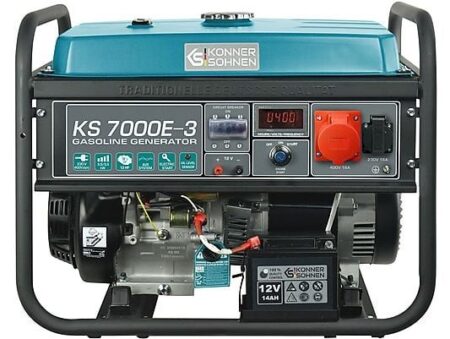 Generador Eléctrico Gasolina Trifásico 5.5 kW 400V Arranque Eléctrico AVR – Könner & Söhnen KS 7000E-3