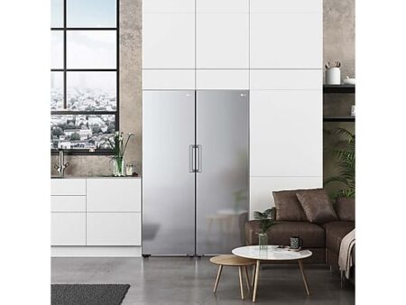 Congelador Vertical LG GFM61MBCSF 324L Inox Antihuellas, Total No Frost, Inverter Linear, Congelación Rápida, 186 cm