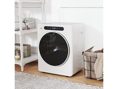 Secadora de Ropa HOMCOM Portátil 4 kg | Carga Frontal, Blanco, 1000W, Mini Secadora Compacta con LED y Función Antiarrugas