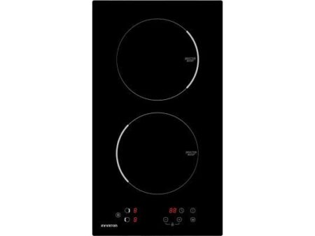 Placa de Inducción Modular Infiniton IND-230N (92320), 2 Zonas 18 cm, Función Boost, Keep Warm, Detección de Recipiente, 30 cm, Negro
