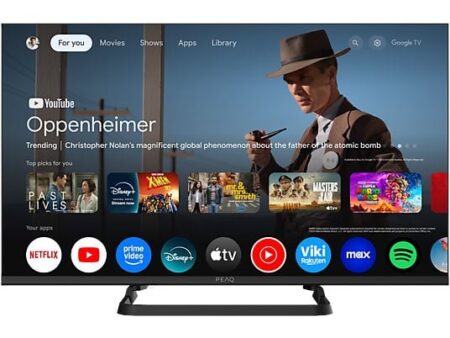 PEAQ PTV 32GF-5025C TV DLED 32" Full HD Smart TV, Google TV, HDR10, Dolby Audio, Triple Tuner, Negro