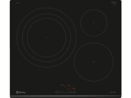 Placa de inducción Balay 3EB967FRE, 3 Zonas, Zona Extra Gigante 32 cm, Función Sprint, 60 cm, Negro