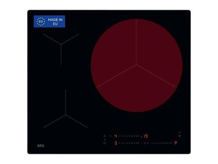 Placa de inducción AEG TO63IV00IB, 3 Zonas, Zona Paella 32 cm, PowerBoost, Hob2Hood®, 58 cm, Negro