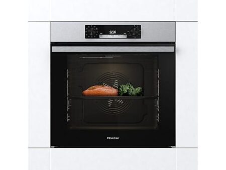 Horno Multifunción Hisense BI62216AXE2 77L Integrable Acero Inoxidable con Limpieza Hidrolítica, Guía Telescópica y Cocción 5 Niveles