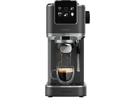 Cafetera Express Cecotec Cafelizzia ColdBrew, 20 Bares, 1350W, 1.2L, Pantalla Táctil, Vaporizador, Café Frío y Caliente, Negra