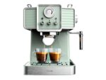Cecotec Power Espresso 20 Tradizionale Cafetera Express 20 Bar 1350W con Manómetro PressurePro, Vaporizador, Thermoblock, Diseño Vintage Verde