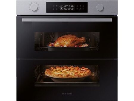 Horno Samsung NV7B4530ZAS/U1 Dual Cook Flex 76L, Pirolítico, WiFi SmartThings, Puerta Flexible, 60 cm, Inox