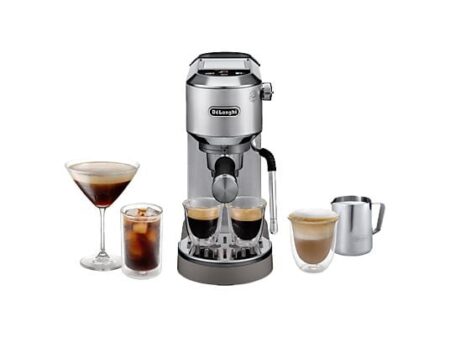 Cafetera Express De'Longhi Dedica Duo Cold Brew EC890.M, 15 bar, 1450 W, 1.1 L, Espresso y Cold Brew, Metal