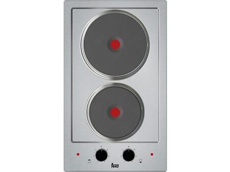 Placa Modular Eléctrica Teka EFX 30.1 2P, 2 Zonas (18 cm + 18 cm), Acero Inoxidable, 30 cm, Indicador Calor Residual