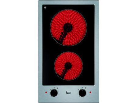 Placa Modular Vitrocerámica Teka EFX 30.1 2H, 2 Zonas (18 cm + 18 cm), Negro, 30 cm, Indicador Calor Residual