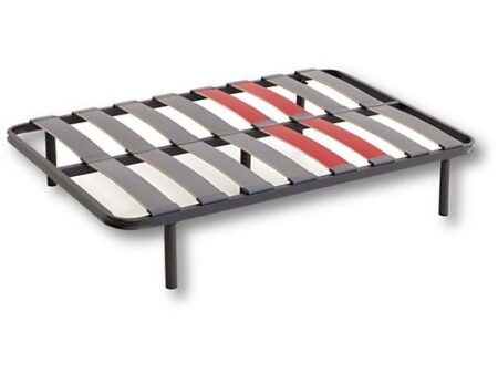 Somier con Patas Descansín 80x200 cm, Estructura Hierro y Madera, Antiruido, Alta Transpirabilidad, Negro