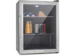 Mini Nevera Klarstein Beersafe XL 60L para Bebidas, Puerta de Cristal, Iluminación LED, Temperatura Regulable 3-10°C, Acero Inoxidable