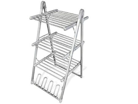 INNOVAGOODS IG114383 Tendedero Eléctrico Plegable 300W, 30 Barras Calefactoras, Secado Rápido, Negro