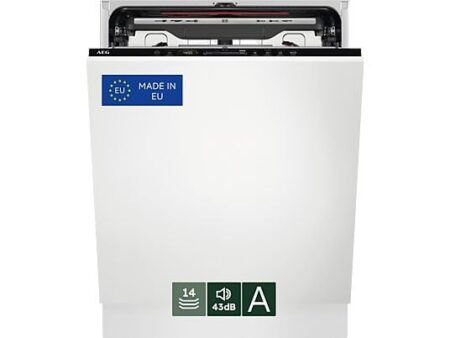 Lavavajillas Integrable AEG FSE76727P, 14 Servicios, 7 Programas, 60 cm, Tercera Bandeja MaxiFlex, GlassCare, Sin Panelar