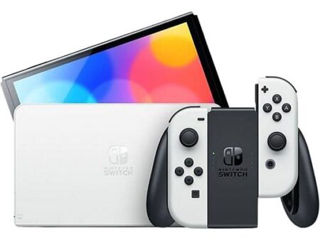 Nintendo Switch OLED 7" Blanca, Joy-Con, 64 GB, 3 Modos de Juego, Base con LAN