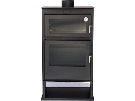 Estufa de leña con horno MAESTRO FERRETERO Mulhacén Leñero 11.6 kW, ECODESIGN 2022, 104 m², Gris