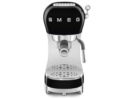 Cafetera Express SMEG ECF02BLEU 15 Bar 1350W Thermoblock, 2 Tazas, Vaporizador, Compatible Café Molido y Monodosis, Negro