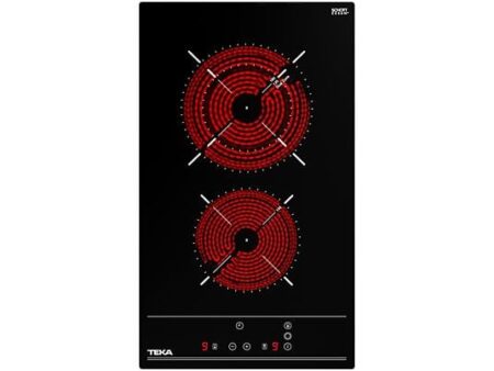 Placa Vitrocerámica Modular TEKA TBC 32010 TTC (112550007), 2 Zonas High Light, 2900 W, Control Táctil, Temporizador, 30 cm, Negro
