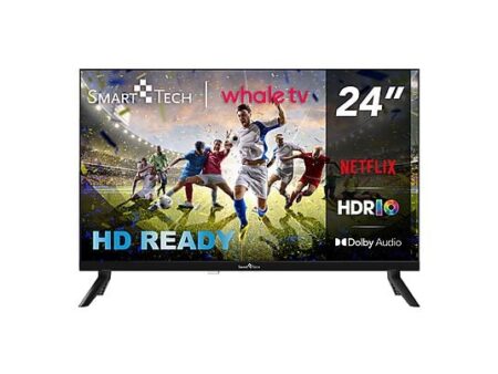 TV LED 24" Smart Tech 24HH01V, HD-ready, Smart TV, DVB-T2 H.265, Whale OS, Chromecast Integrado, Negro