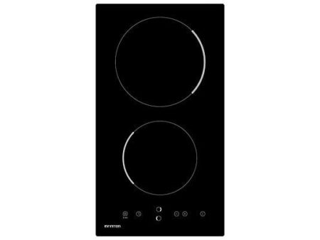 Placa Vitrocerámica Modular Infiniton VIT2FBN, 2 Zonas (20 cm + 16.5 cm), Touch Control, Temporizador, Bloqueo Infantil, 30 cm, Negro