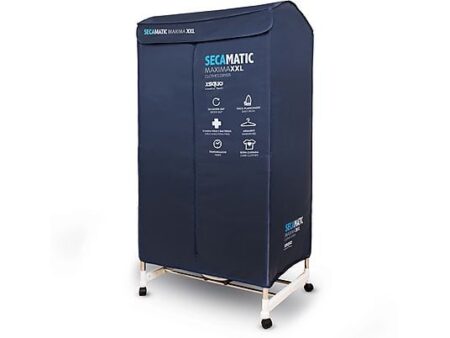 XSQUO Secamatic Máxima XXL Secadora Portátil 1200W, 20 kg, con Ruedas, Temporizador y Cobertor, Azul