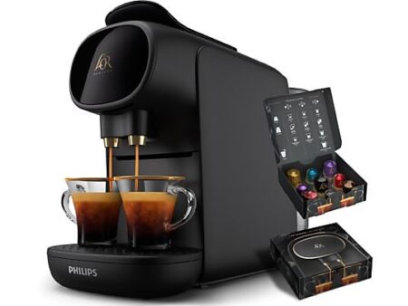 Cafetera Philips L'OR Barista Sublime LM9012/60 – Cafetera de Cápsulas 19 bar, 1450 W, 2 Tazas / 1 Doble, 0.8 L, Compatible L’OR & Nespresso, Negro